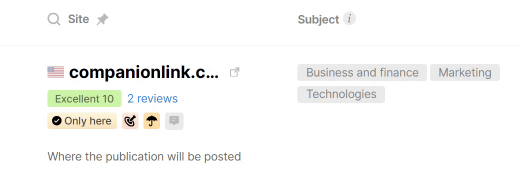 How to leave a note about a website in Collaborator's catalog